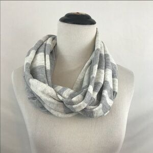 Vince Infinity Scarf in Gray Stripe
